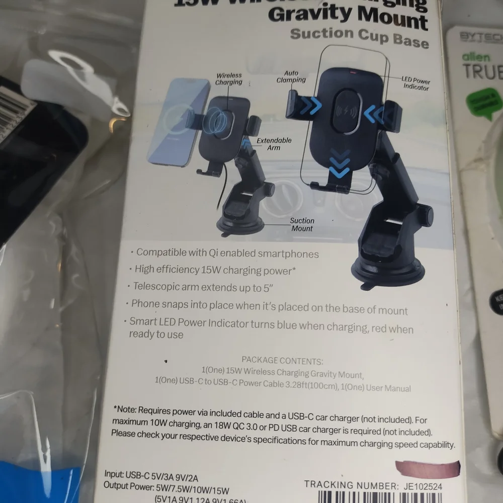 15W Wireless Charging Gravity Mount - Black